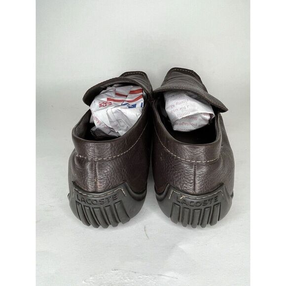 Lacoste Brown Leather Casual Comfort Driving Loafers Shoes Men Size 13M US/46EU - Picture 3 of 13